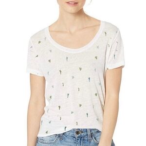 NWT Rails Luna Cactus Tee  Watercolor Cactus Linen Large Shirt